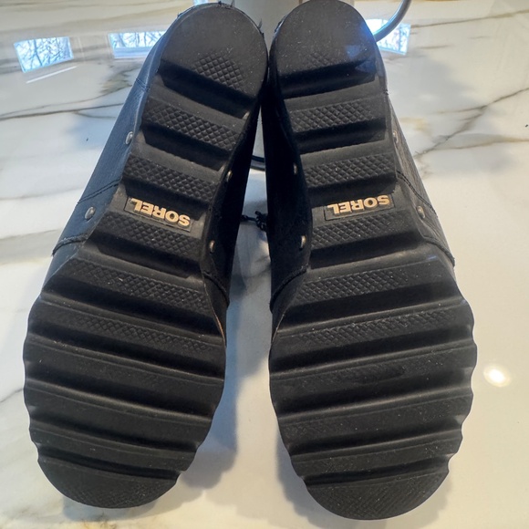 Pre Owned Sorel Joan Of Arctic Wedge Mid Shearling Black Boot Lace  Sz 7M - Picture 8 of 10